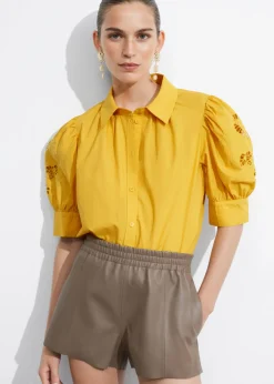 & Other Stories Blouses & Shirts | Embroidered Puff-Sleeve Blouse