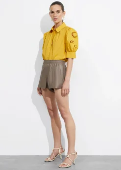 & Other Stories Blouses & Shirts | Embroidered Puff-Sleeve Blouse