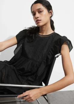& Other Stories Dresses | Embroidered Ruffle Mini Dress