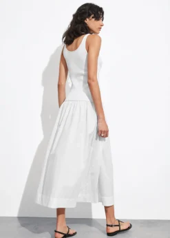 & Other Stories Dresses | Embroidered Tank Midi Dress