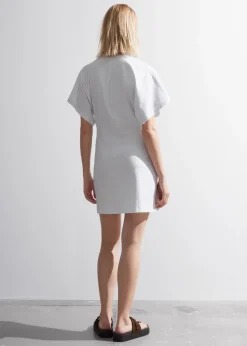 & Other Stories Dresses | Embroidered T-Shirt Mini Dress White
