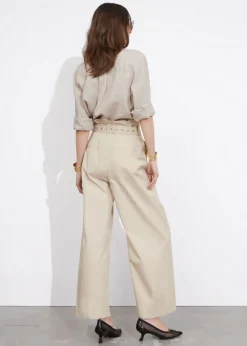 & Other Stories Pants | Eyelet-Belt Paperbag Trousers