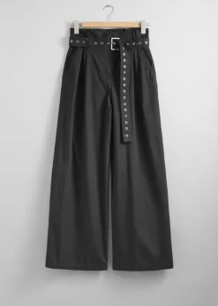 & Other Stories Pants | Eyelet-Belt Paperbag Trousers
