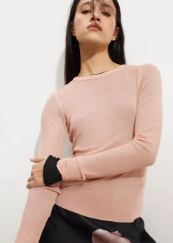 & Other Stories Tops | Fitted Mulberry Silk Top