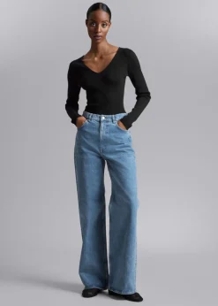 & Other Stories Tops | Sweaters & Knits | Fitted Rib-Knit Top