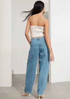& Other Stories Tops | Blouses & Shirts | Floral-Appliqué Bustier Top Cream