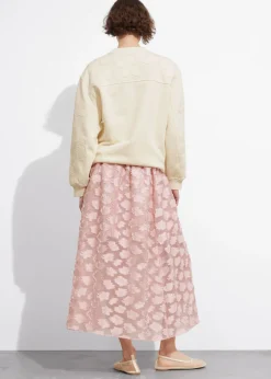 & Other Stories Skirts | Floral-Appliqué Midi Skirt Pink