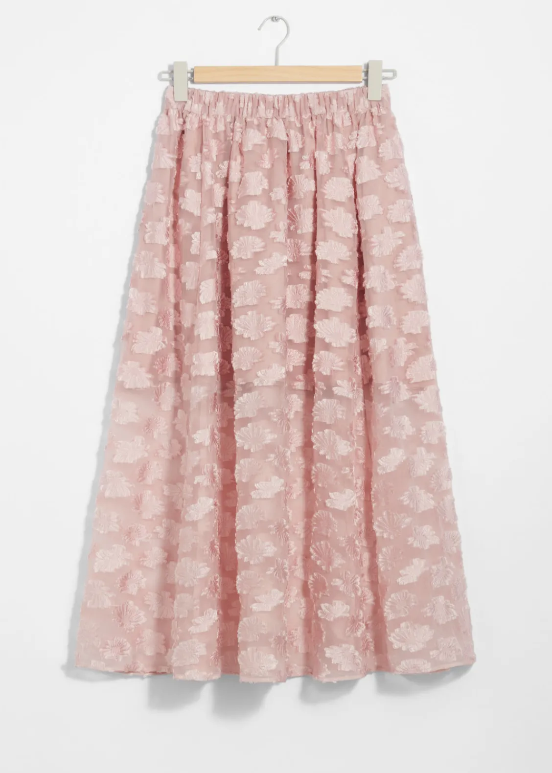 & Other Stories Skirts | Floral-Appliqué Midi Skirt Pink