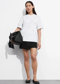 & Other Stories Tops | Floral-Appliqué T-Shirt