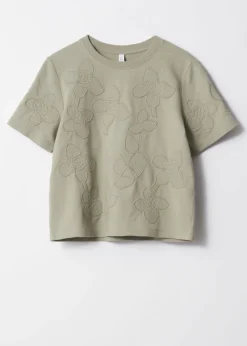 & Other Stories Tops | Floral-Appliqué T-Shirt