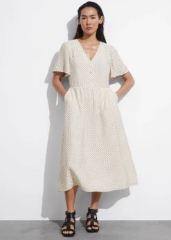 & Other Stories Dresses | Flutter-Sleeve Midi Dress
