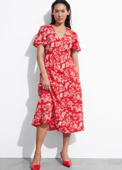 & Other Stories Dresses | Flutter-Sleeve Midi Dress