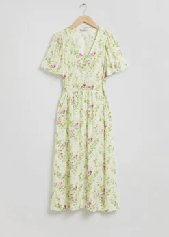 & Other Stories Dresses | Flutter-Sleeve Midi Dress