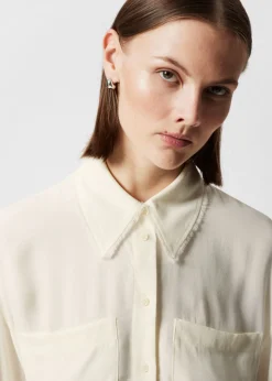 & Other Stories Blouses & Shirts | Frayed Patch-Pocket Shirt White