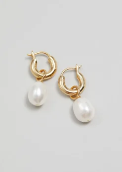 & Other Stories Earrings | Freshwater Pearl Hoops 18-karat Gold