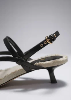& Other Stories Heels | Sandals | Fringed Leather Sandals Black