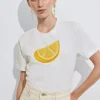 & Other Stories Tops | Fruit-Motif Crewneck T-Shirt White