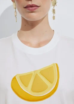 & Other Stories Tops | Fruit-Motif Crewneck T-Shirt White