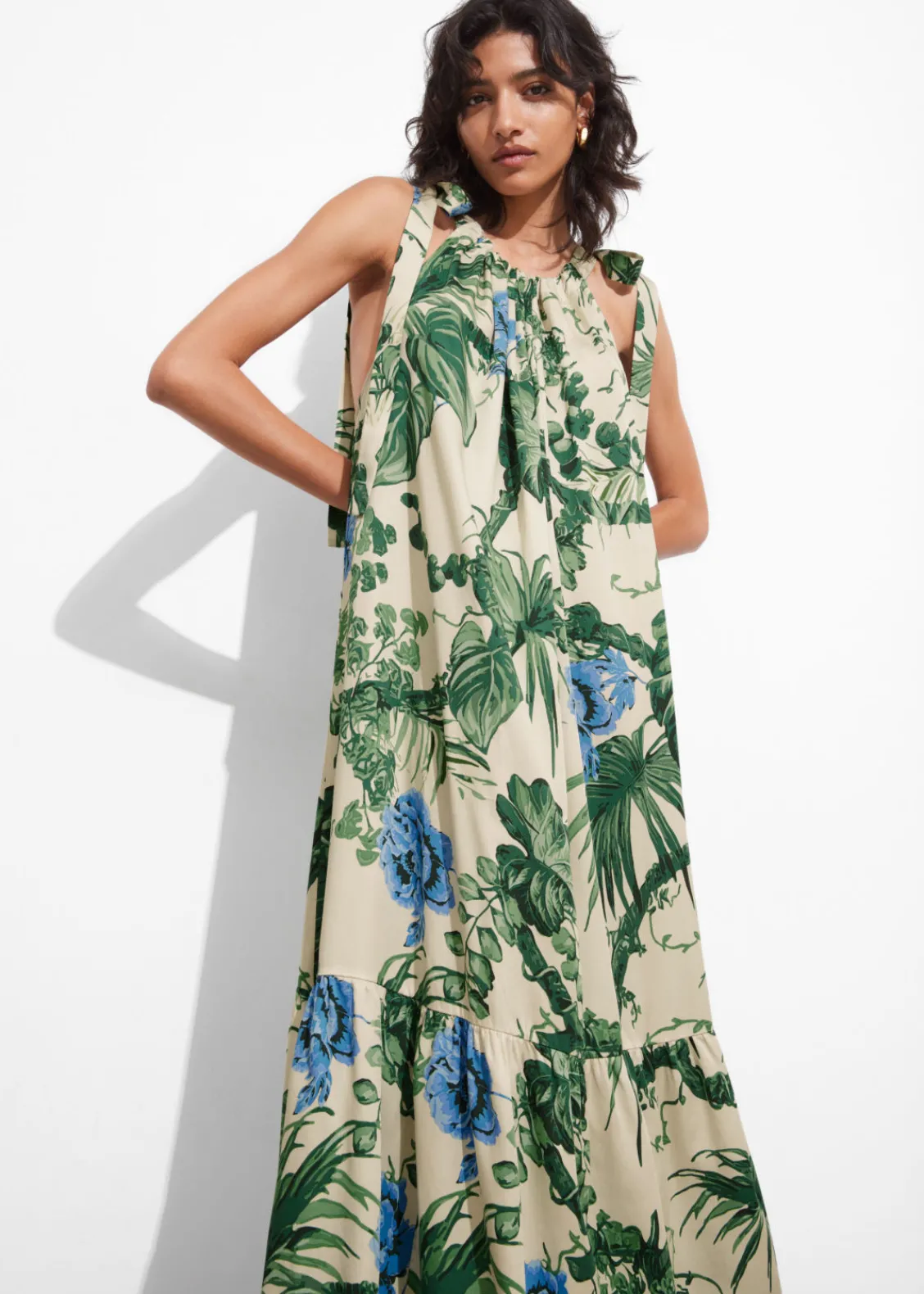 & Other Stories Dresses | Gathered Sleeveless Midi Dress