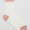 & Other Stories Lingerie | Glitter Lined Rib Socks Cream/Camel