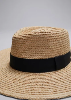 & Other Stories Hats | Swimwear | Grosgrain-Trimmed Straw Hat Natural Straw