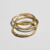 & Other Stories Rings | Hammered Ring Set Gold