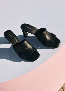 & Other Stories Heels | Sandals | Heeled Leather Mules Black