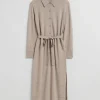 & Other Stories Dresses | Sweaters & Knits | Knitted Polo Dress Light Brown Melange