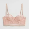 & Other Stories Lingerie | Lace Bustier Bra Beige