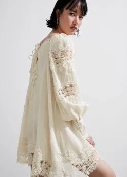 & Other Stories Dresses | Lace-Trimmed Mini Dress