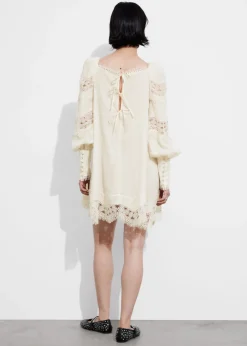 & Other Stories Dresses | Lace-Trimmed Mini Dress
