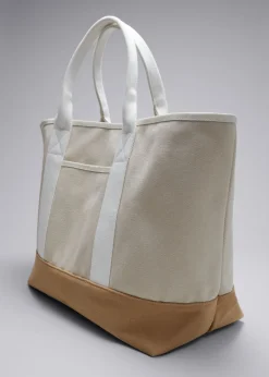 & Other Stories Totes | Swimwear | Large Canvas Tote Beige