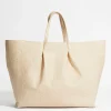 & Other Stories Totes | Large Embossed Leather Tote Ivory