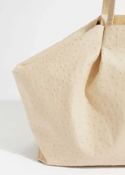 & Other Stories Totes | Large Embossed Leather Tote Ivory