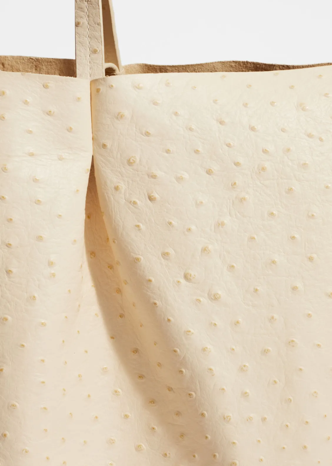 & Other Stories Totes | Large Embossed Leather Tote Ivory
