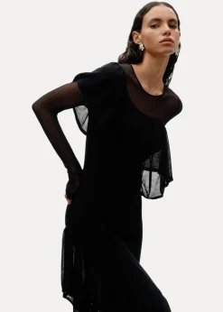 & Other Stories Dresses | Sweaters & Knits | Layered Knit Midi Dress Black