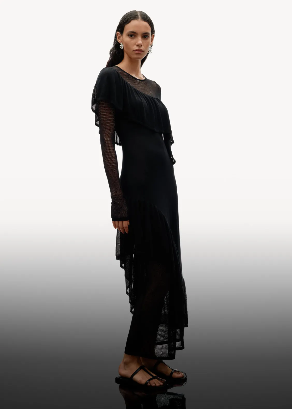 & Other Stories Dresses | Sweaters & Knits | Layered Knit Midi Dress Black