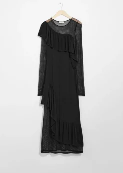 & Other Stories Dresses | Sweaters & Knits | Layered Knit Midi Dress Black