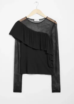 & Other Stories Tops | Sweaters & Knits | Layered Knit Top Black