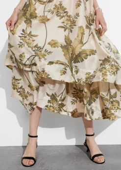 & Other Stories Dresses | Layered Strappy Midi Dress Floral Print