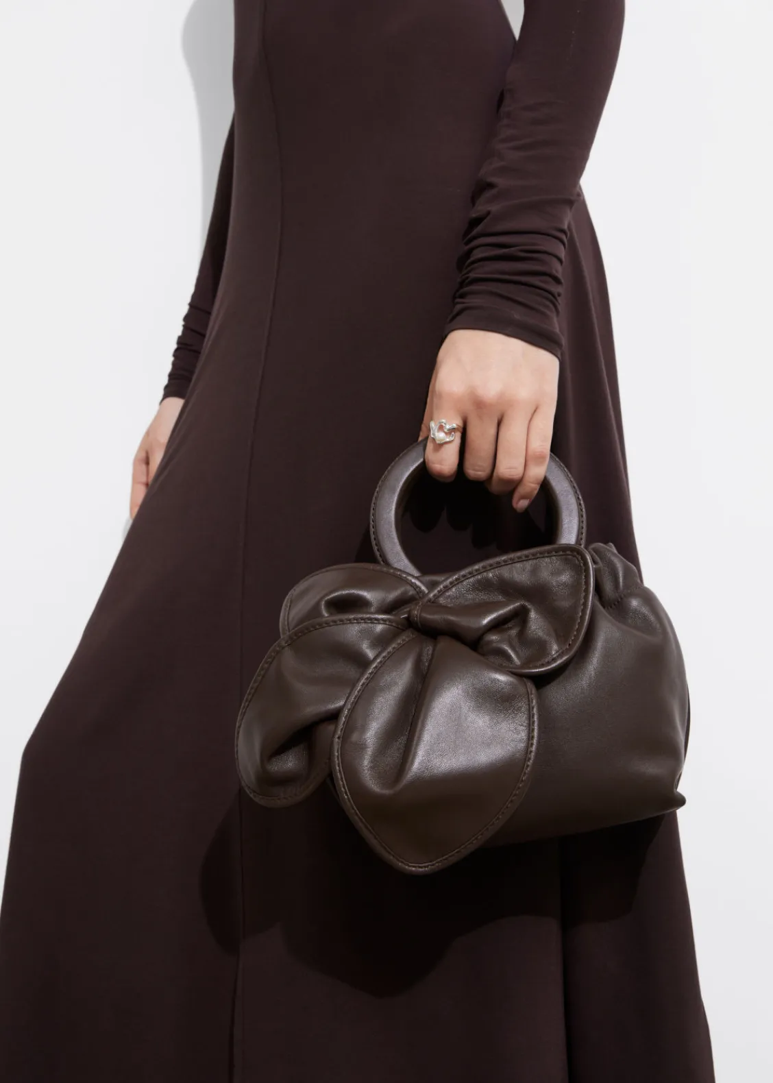 & Other Stories Shoulder Bags | Leather Blossom Bag Mahogany