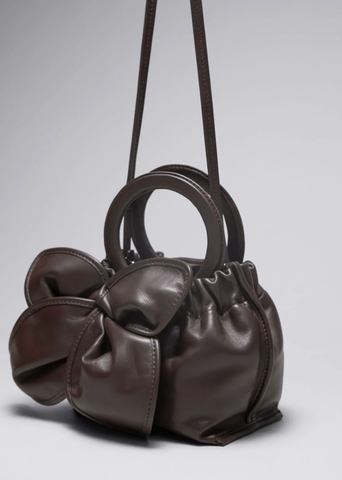 & Other Stories Shoulder Bags | Leather Blossom Bag Mahogany