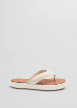 & Other Stories Loafers & Flats | Sandals | Leather Platform Flip Flops Ivory