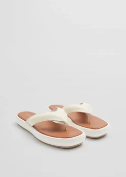 & Other Stories Loafers & Flats | Sandals | Leather Platform Flip Flops Ivory