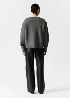 & Other Stories Pants | Leather Trousers Black