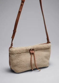 & Other Stories Shoulder Bags | Leather-Trimmed Pile Bag Beige