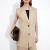 & Other Stories Sets & Suits | Blazers & Vests | Linen-Blend Blazer Vest Beige Pinstripe