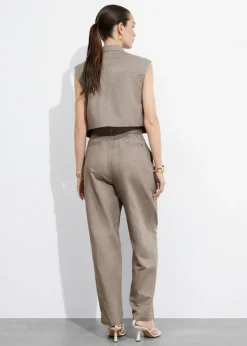 & Other Stories Sets & Suits | Pants | Linen-Blend Paperbag Trousers Mole