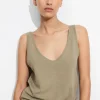 & Other Stories Tops | Linen-Blend Tank Top Beige