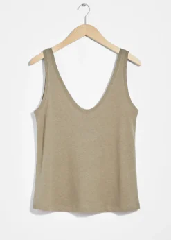 & Other Stories Tops | Linen-Blend Tank Top Beige